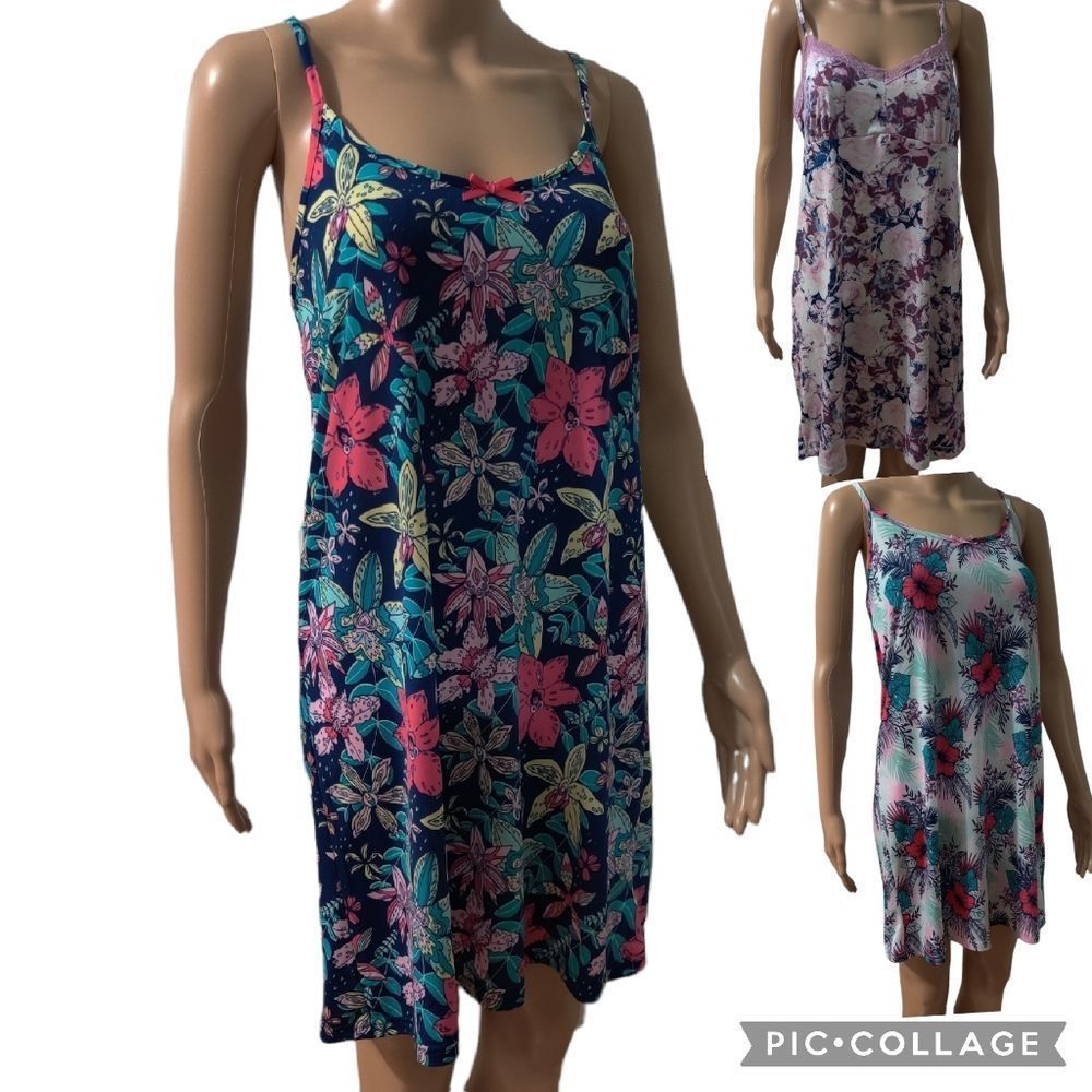 Carisma floral print nightdresses sleepwear nightgowns size medium set of 3